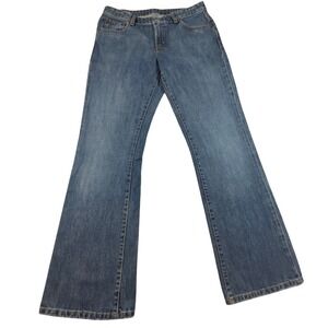 Lauren Jean Co. Kelly Jean Blue Denim Bootcut Jean Size 10 Stonewash Logo Cotton